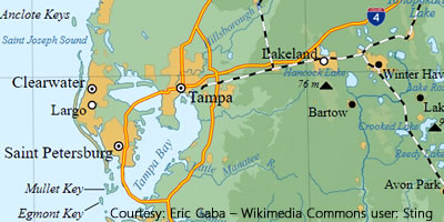 Clearwater Florida Map image